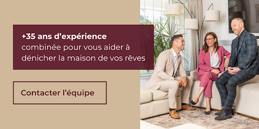 Équipe de courtiers immobiliers avec 35 ans d'expérience.