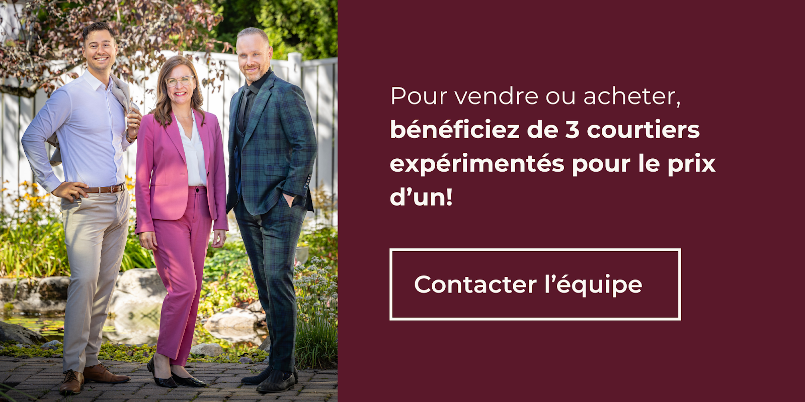 Équipe de courtiers du Groupe eXperience.